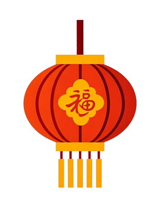 红色福字灯笼