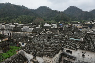 徽派古村落俯瞰美景