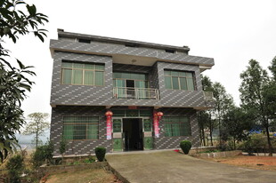 乡村两层自建楼房外观