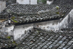古旧屋顶 尽显岁月痕迹