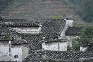 徽派古村落屋顶景致