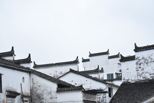 徽派古建筑屋顶景致