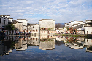 水乡倒影 静谧中式建筑群