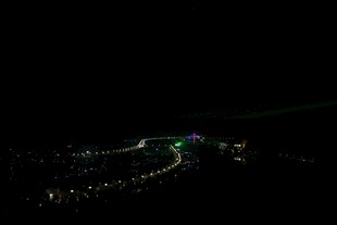 夜晚城市灯光夜景俯瞰