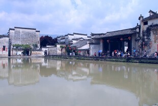 江南水乡古村临水景致