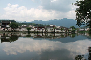 水乡美景 山水倒映如画