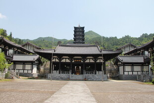 古雅寺庙建筑景观