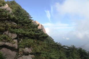 黄山奇峰云海壮丽景观