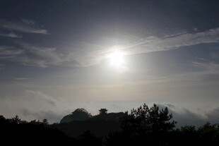 日出时分的朦胧天际