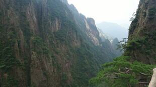 壮丽黄山奇峰景观