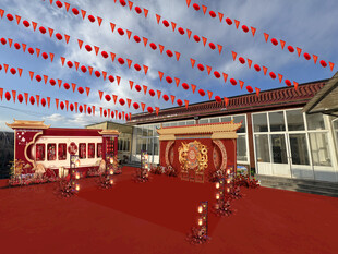 婚礼小院效果图 