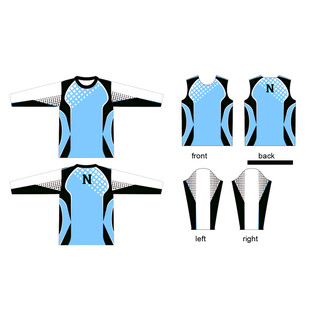 蓝黑运动套装展示