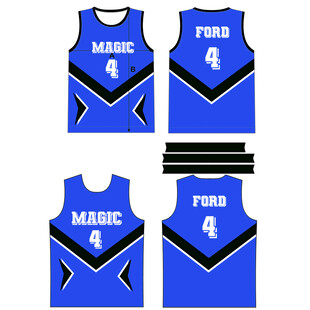 蓝色篮球服设计款式展示