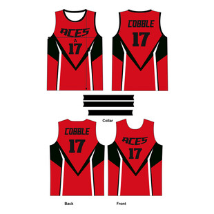 红黑配色篮球球衣设计图