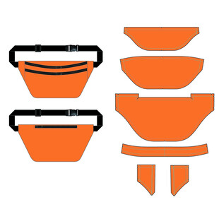 橙色挎包设计图