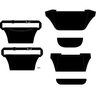 黑色简约挎包设计图