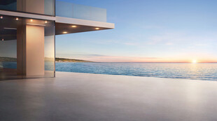 湖边场地汽车KV空景