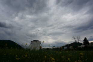 阴云下的乡村景致