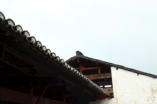 中式古建筑屋顶一角