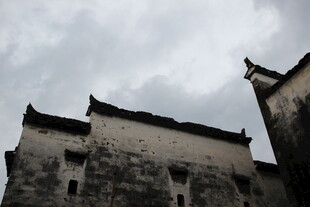 古老徽派建筑屋顶