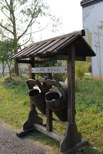 户外木质水车装置