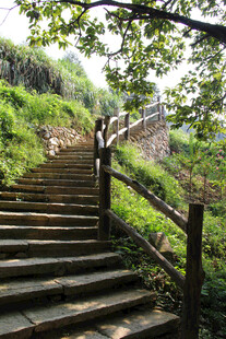 山间木梯 漫步自然之路