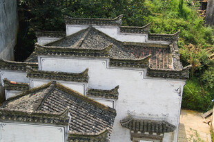 徽派古建筑屋顶风光