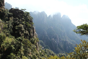 壮丽山景 绿意盎然的奇峰