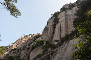 陡峭山峰与葱郁植被