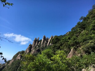 峻峭山峦绿意浓