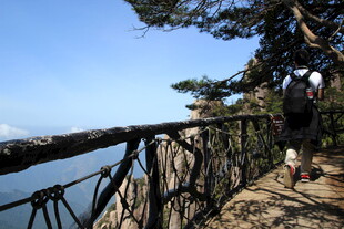 海边栈道漫步景