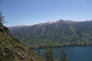 高山湖畔美景