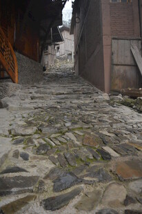 古老石板小巷 静谧时光