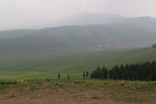 山间绿野 朦胧美景