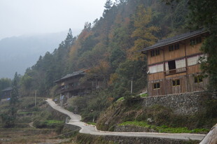 山间木屋 蜿蜒小路入画境