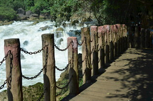 溪边木栏步道 自然景致