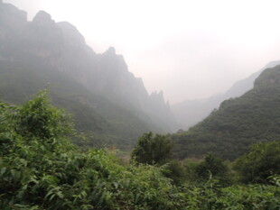 山间绿意 朦胧山峦景色