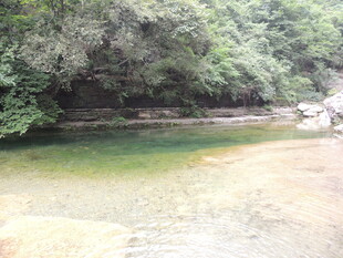 山间清澈幽潭景色