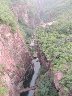 峡谷溪流间的翠绿景致