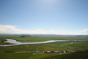 草原河流风光美景