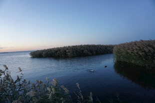 湖畔黄昏美景