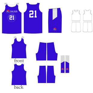 蓝色篮球运动服设计展示