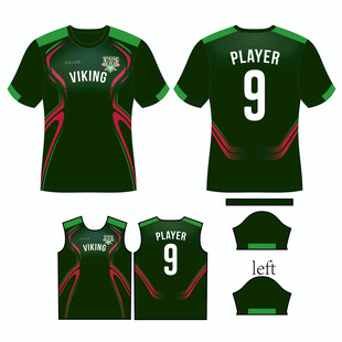 绿色运动球衣套装设计