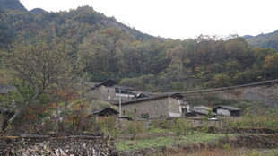 山村秋景图