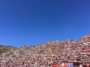 人山人海的露天观演场景