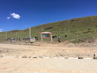 草原上的建筑与开阔场地