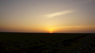草原上的绝美日落景观