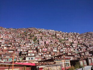 色达佛学院壮观建筑景观