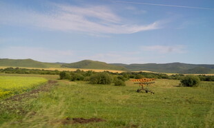 广袤绿野与远山美景