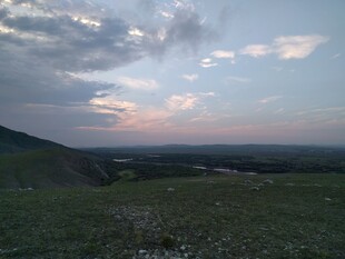草原暮色天空美景
